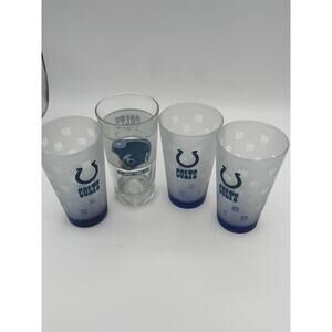 SET OF 4 - Indianapolis Colts Football 16oz Logo Beer Pint Glasses